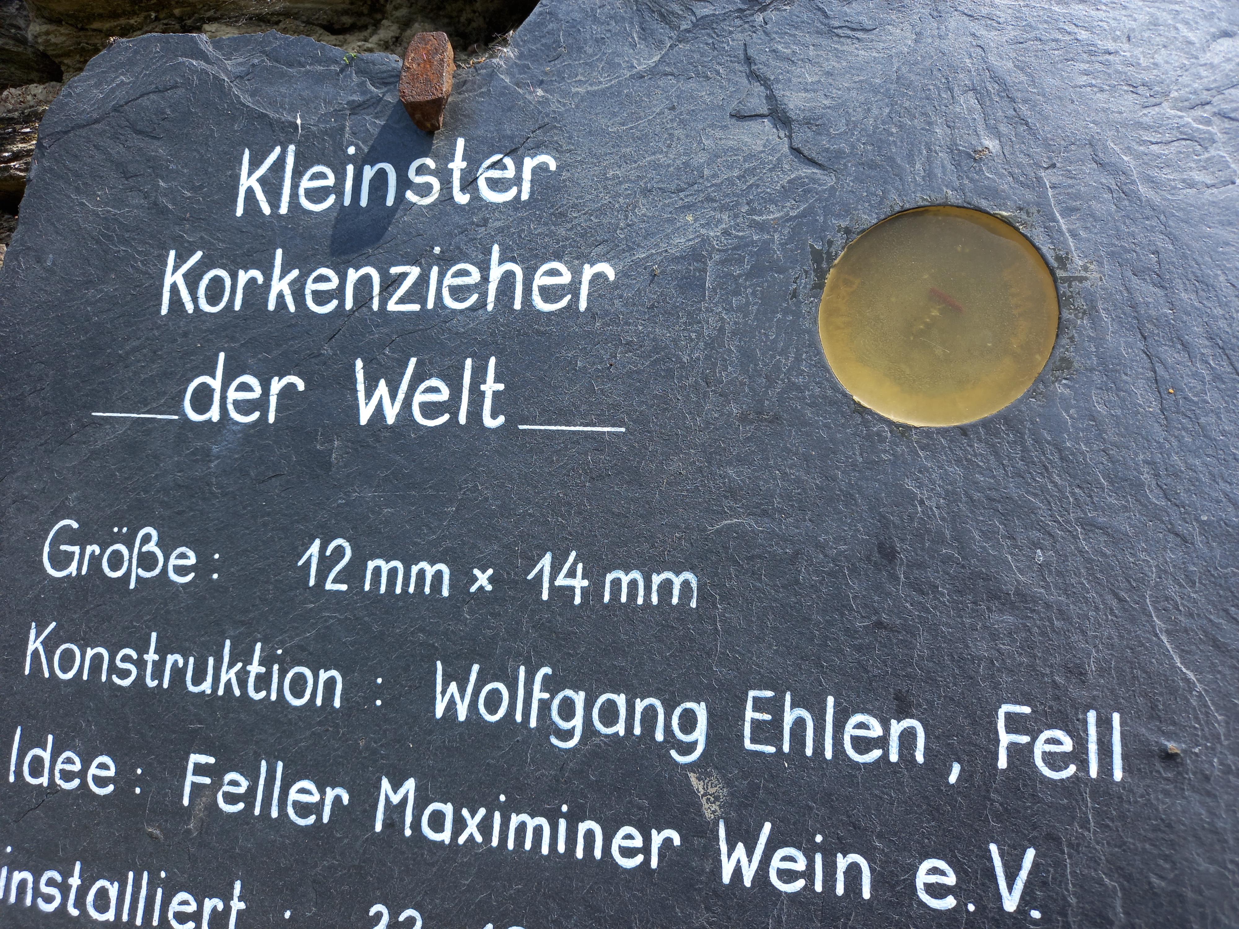 Kleinster Korkenzieher der Welt