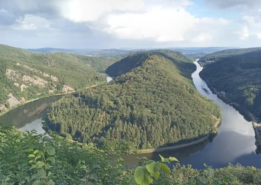 Blick auf die Saarschleife von der Cloef